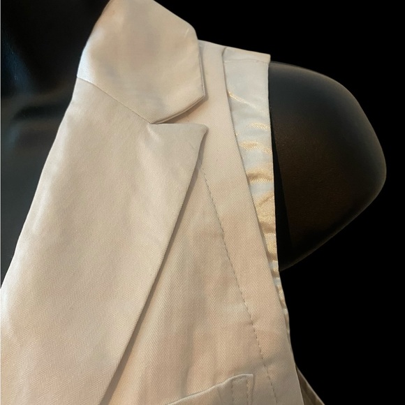 Love Stitch | White Sleeveless shirt / jacket with V-Neck NWT size S. Vest - Picture 7 of 9